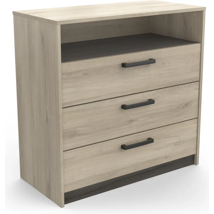 Schubkastenkommode >WATSON< in Kronberg Eiche - 82,8x81,1x39,5cm (BxHxT)