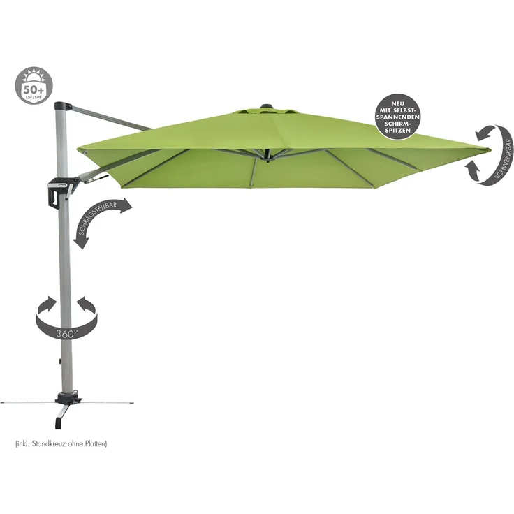 Doppler Sonnenschirm / Ampelschirm "Active II Pendelschirm 350 x 260", freshgreen, 350 x 260 cm – Bild 2