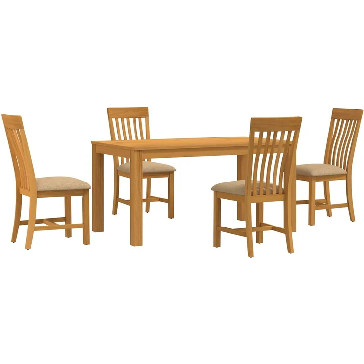 vidaXL Essgruppe RIJSWIJK 5 stk. Beige 150 x 85 x 75 cm 3430357 – Bild 2