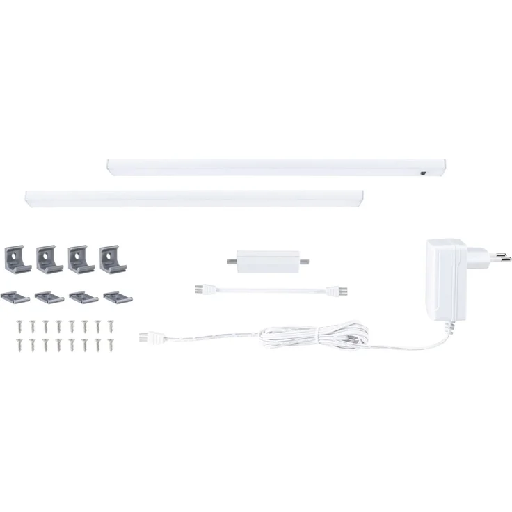 LED Unterschrankleuchte Inline Starterset 3000K dimmbar 2x4W 350x26mm 2x350lm 230/24V Weiß matt – Bild 8