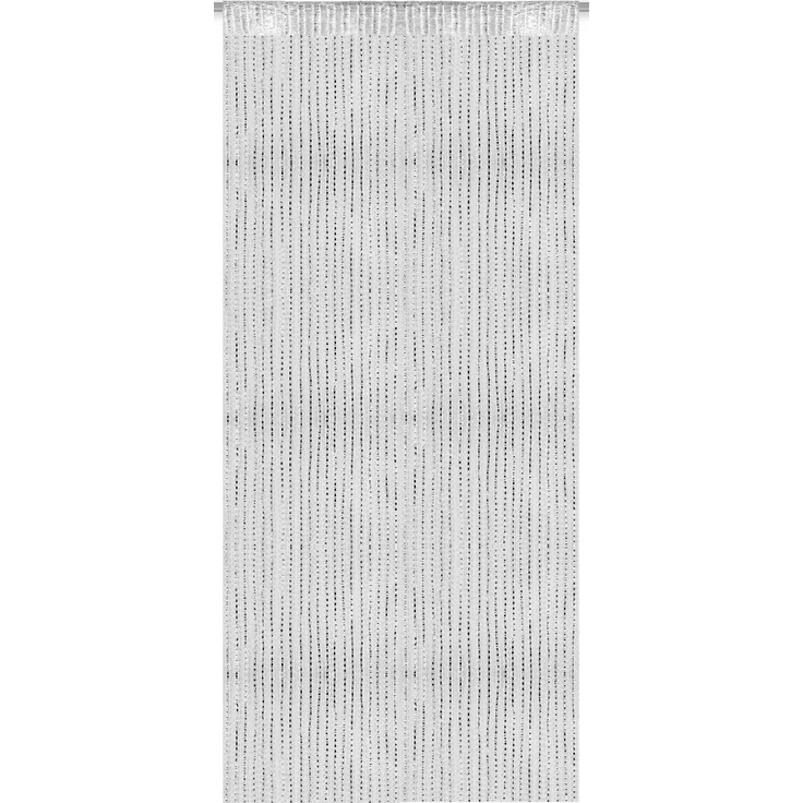 Fadenvorhang Lurex-Optik weiß, Auswahl: Stangendurchzug 90 x 200 cm – Bild 5