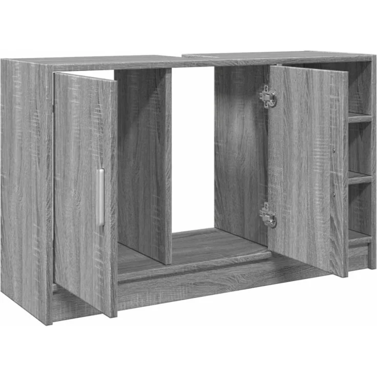 vidaXL Waschbeckenunterschrank Grau Sonoma 90x29x55 cm Holzwerkstoff 848127 – Bild 10