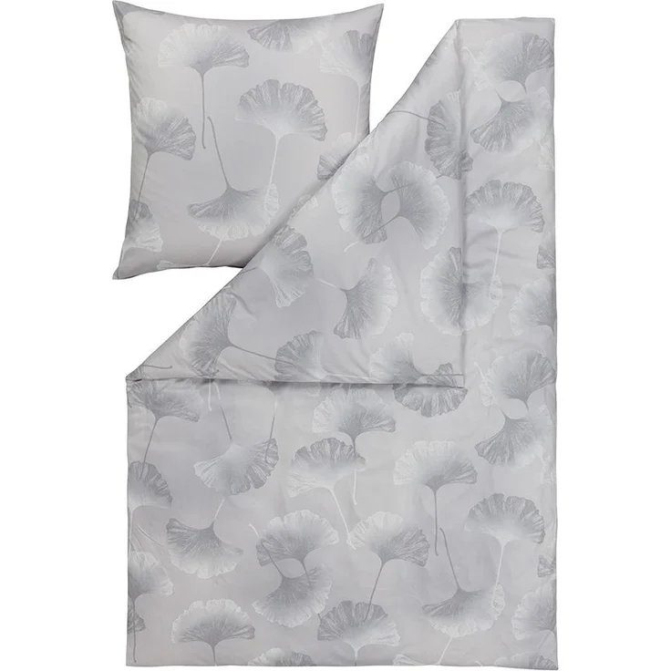 Estella Bettwäsche Isabella 6862 915 Platin Mako Interlock Jersey 135 x 200 + 80 x 80 cm – Bild 2