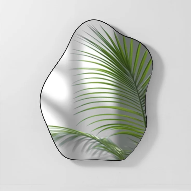 Navaris Wandspiegel Deko Wand Spiegel asymmetrisch - 55 x 43,5cm - Wandspiegel modern (1-St) – Bild 1