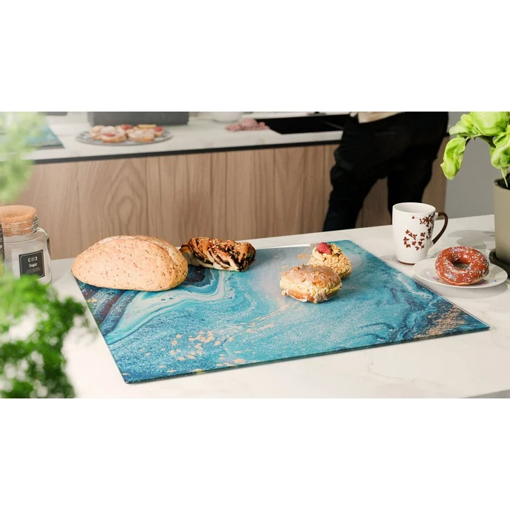 ALLboards Schneidebrett Glas Herdabdeckplatte Schneidebrett 52×60 cm Arbeitsplatte – Bild 4