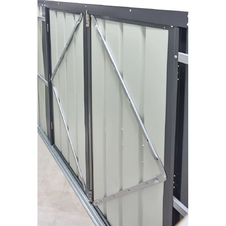 Globel Gerätehaus "Tonnen-Depot Easy" 5x3 - 2bins, anthrazit – Bild 4