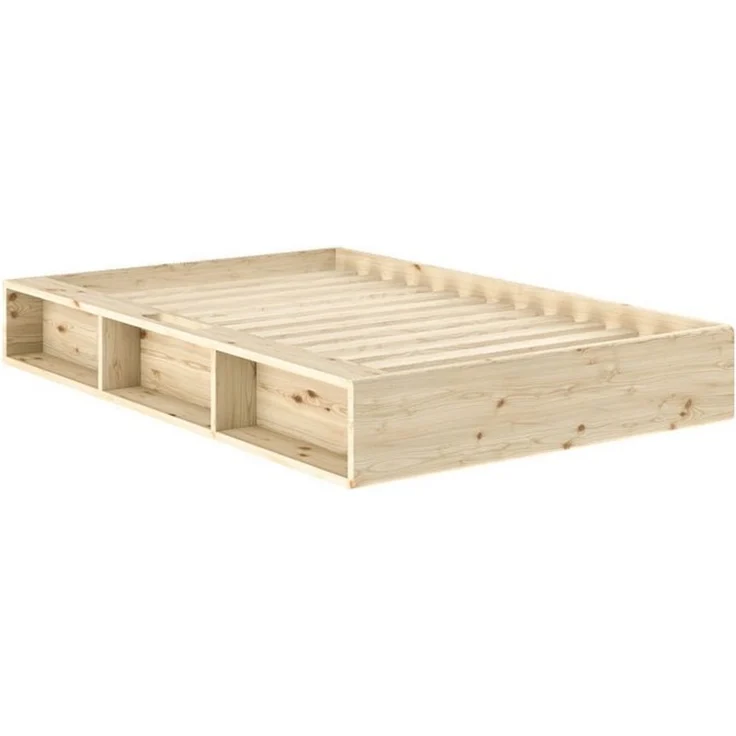 Karup Design Stauraumbett Ziggy Bed, Stauraumbett, FSC®-zertifiziertes Massivholz made in Europe (Erhältlich für Matratzen Breite 90, 120, 140, 160 oder 180 cm), mit 3 Ablagen, inklusive Lattenrost, ohne Matratze, mehrere Farben – Bild 2