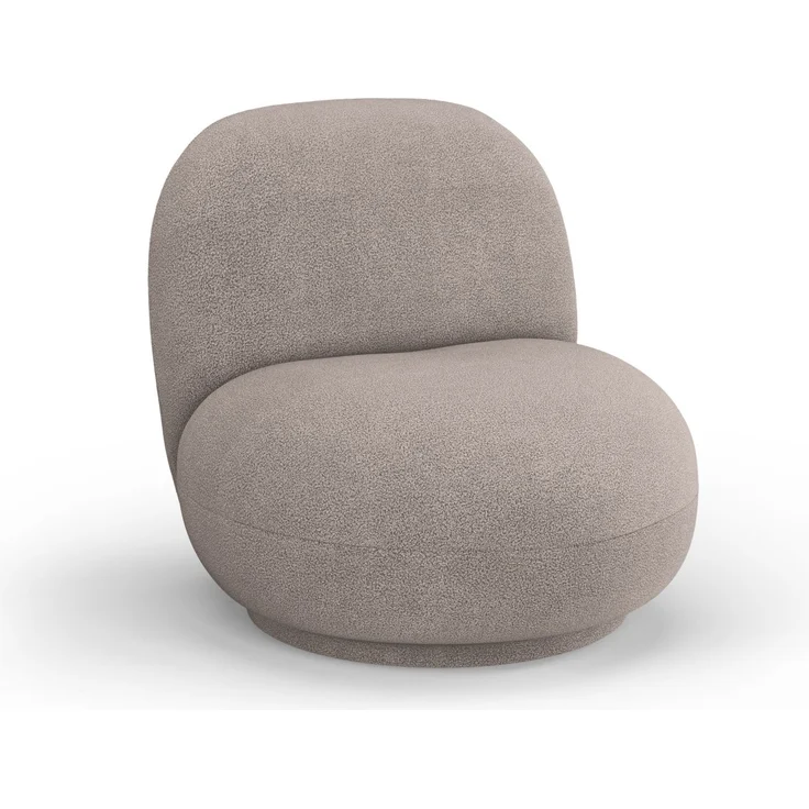 Micadoni Drehbarer Sessel Chuck Boucle Hellbraun – Bild 2