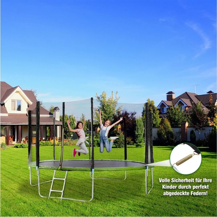 Arebos Trampolin-Randabdeckung Federschutz Ø 366 cm, Randschutz, PVC und PE, Reißfest, UV-resistente und wasserbeständige – Bild 2