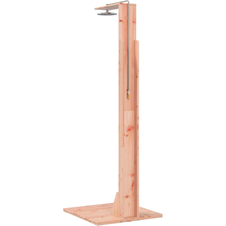 vidaXL Gartendusche 214,5 cm Massives Douglasholz und Edelstahl Natur 886346 – Bild 6