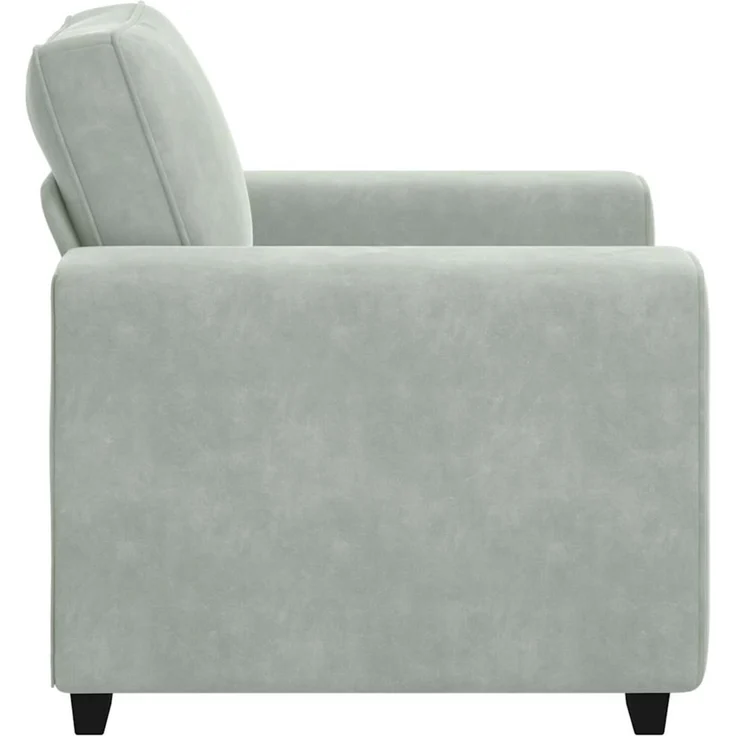 vidaXL Sessel Hellgrau 100x77x82 cm Samt 4105247 – Bild 5