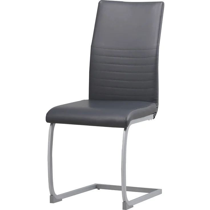 Albatros Freischwinger Stühle 4er Set MURANO, Grau - Esszimmerstuhl Schwingstuhl, modernem Design, Kunstleder-Bezug, dicke Polsterung - Küchenstuhl, Polsterstuhl, Stuhl Esszimmer Esstisch – Bild 2