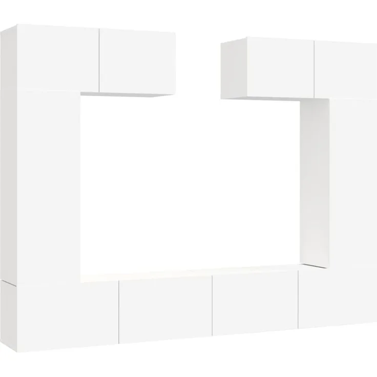 vidaXL 6-tlg. TV-Schrank-Set Weiß Holzwerkstoff 3114462