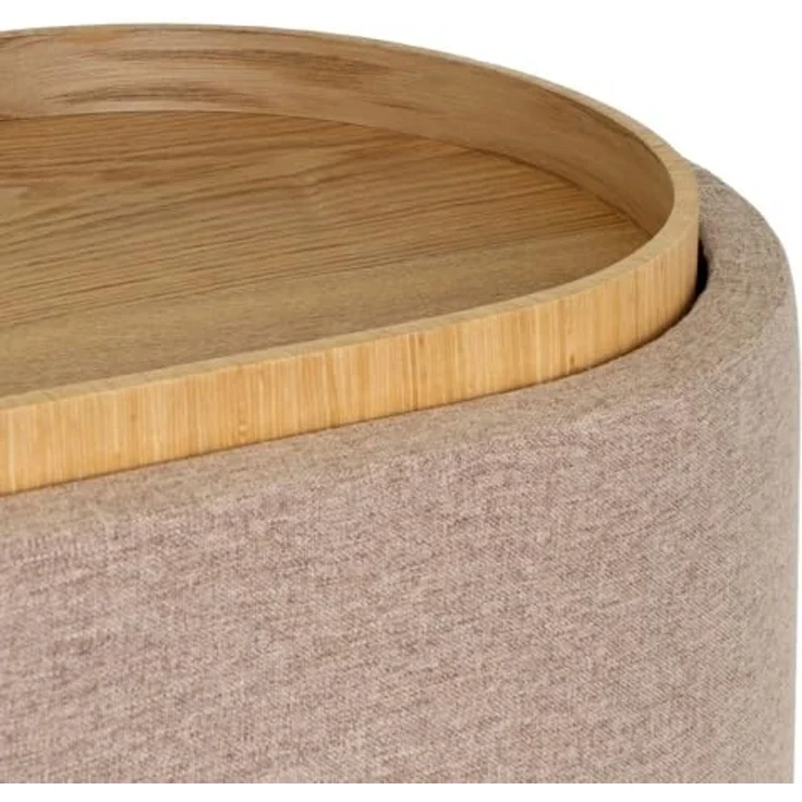 DRW Sitzsack Arcon aus Stoff und MDF in Beige – Bild 4