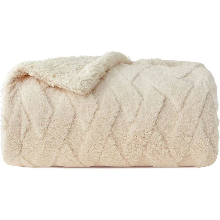 Wohndecke MT09, KEAYOO, Sherpa Fleece Warm Decke Kuscheldecken für Bett, Sofa und Couch