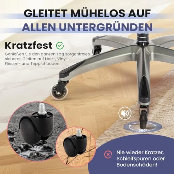 COLAMY Chefsessel aus Atmungsaktivem Leder – Ergonomischer Bürostuhl, Schreibtischstuhl，Bürostuhl Ergonomisch, Flip-up-Armlehnen& Leisen Rollen für Homeoffice und Büro, Elfenbein – Bild 6