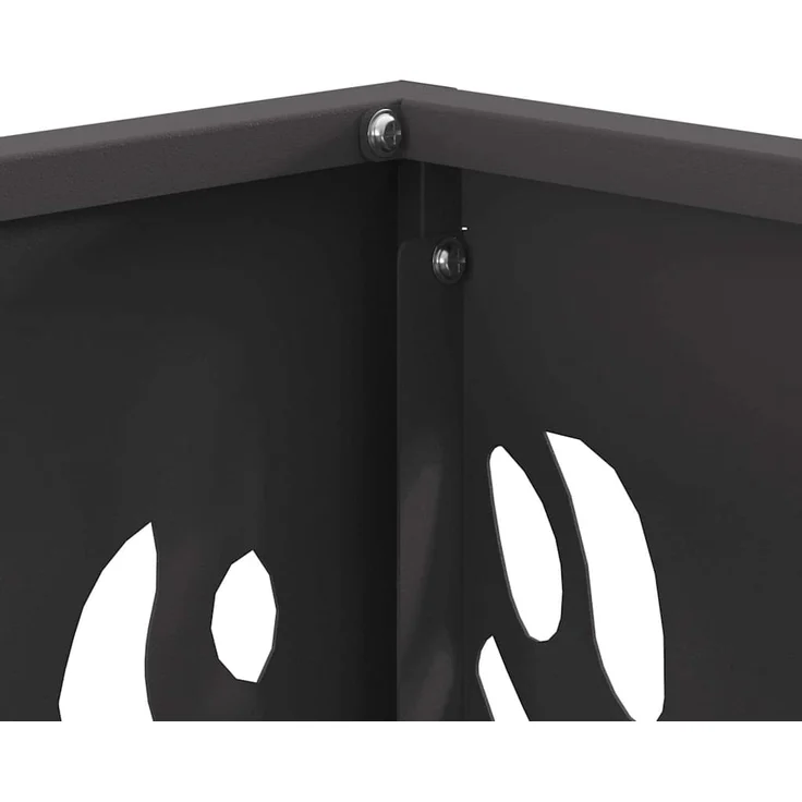 vidaXL Feuerstelle Schwarz 40 x 40 x 40 cm Stahl 858912 – Bild 6