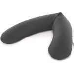 Theraline Stillkissen 190cm inkl. Bezug Melange anthrazit Mikroperlenfüllung