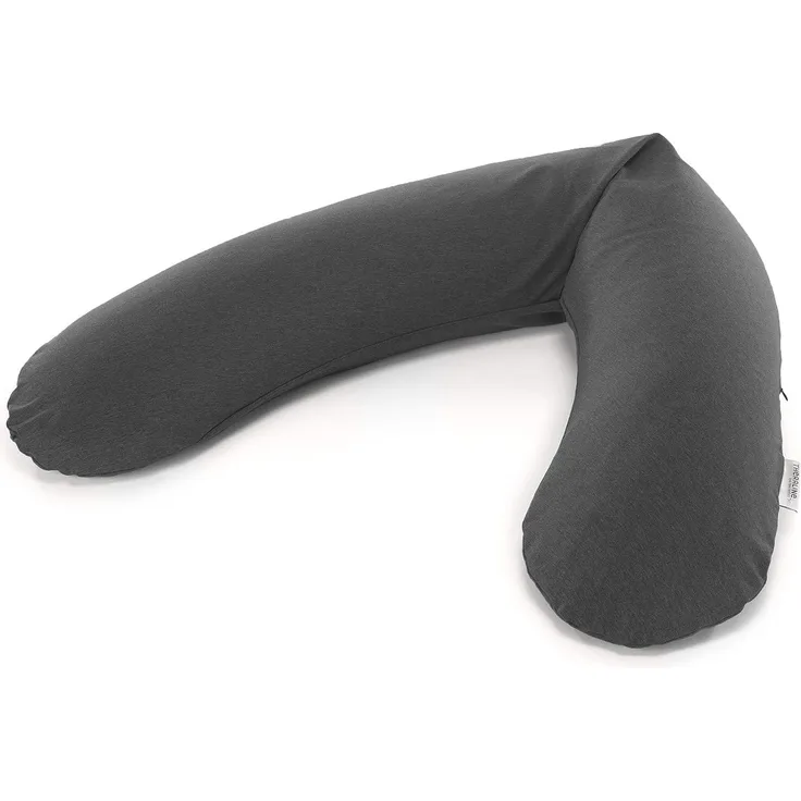 Theraline Stillkissen 190cm inkl. Bezug Melange anthrazit Mikroperlenfüllung