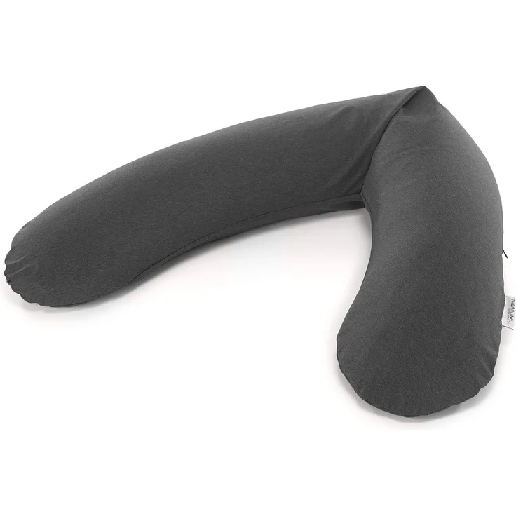 Theraline Stillkissen 190cm inkl. Bezug Melange anthrazit Mikroperlenfüllung
