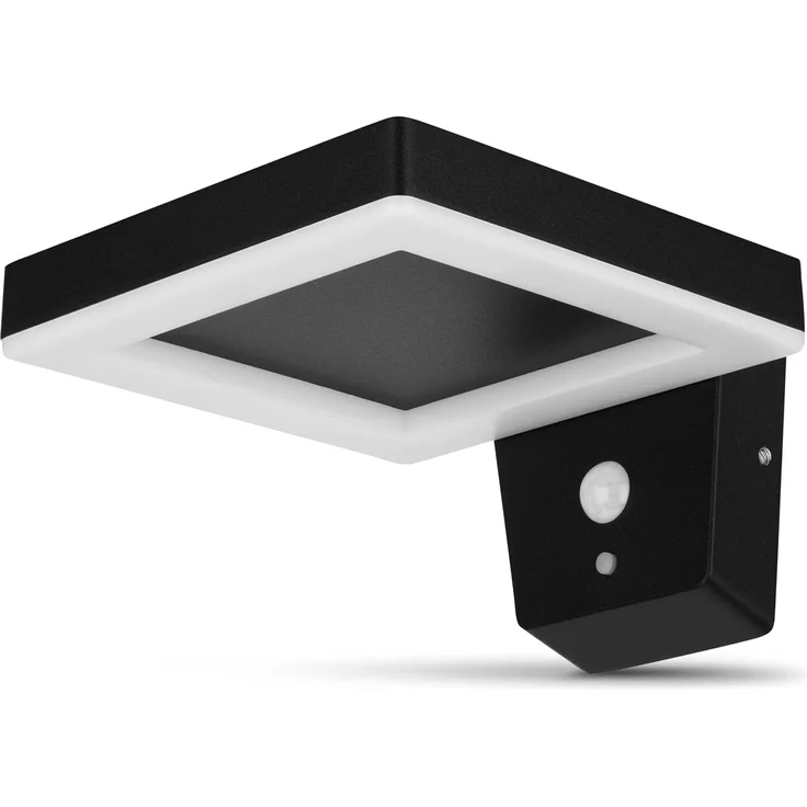 REV LED Solar Wandleuchte Square schwarz