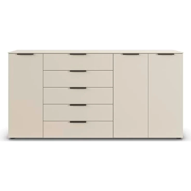 Rauch Möbel Flipp, Kommode für Schlafzimmer, Kinderzimmer, Wohnzimmer, Jugendzimmer, Flur, Garderobe, 3-türig, 5 Schubladen, mit Softclose-Funktion, Farbe Beige, Breite 199 cm – Bild 6