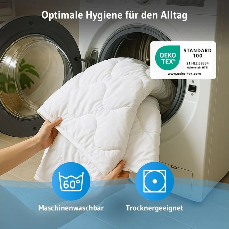 Third of Life Microfaserbettdecke DORMUS, Qualität aus Europa, Füllung: Microfaser, Bezug: Microfaser, Atmungsaktiv, Besonders leicht, Hypoallergen – Bild 4