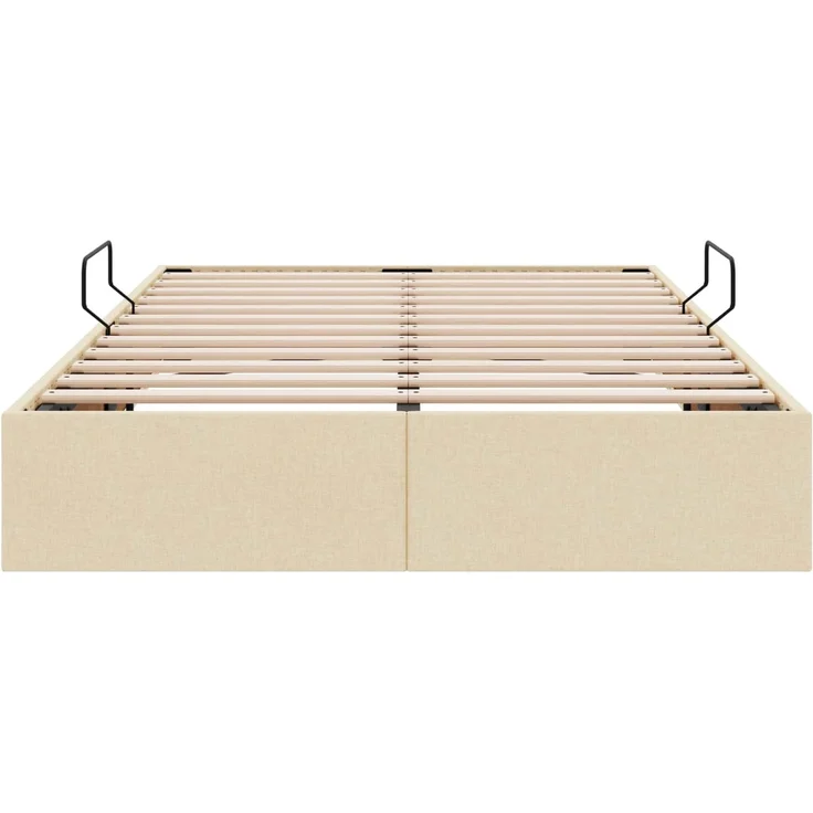 vidaXL Ottoman Bettgestell mit Speicher Creme 120 x 200 cm Stoff 3442818 – Bild 7
