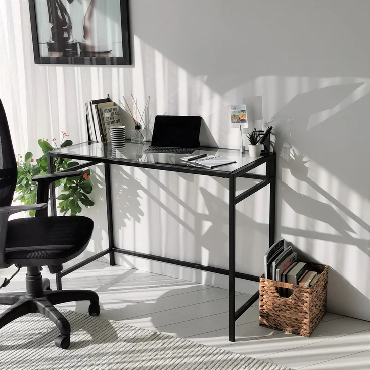 Skye Decor 'Network Çalışma Masası / 100x45cm M100' Schreibtisch, Schwarz, 100 x 75 x 45 cm – Bild 5