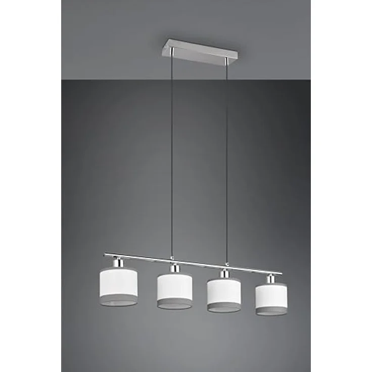 Reality Pendelleuchte Davos, 4-flammig in Chrom, 75 cm x 12 cm, elegantes Design mit zylindrischen Formen – Bild 6