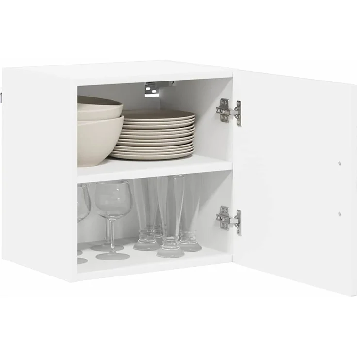 Hängeschrank, Küchenschrank Hochglanz Weiß 40 x 31 x 40 cm Holzwerkstoff – Bild 3