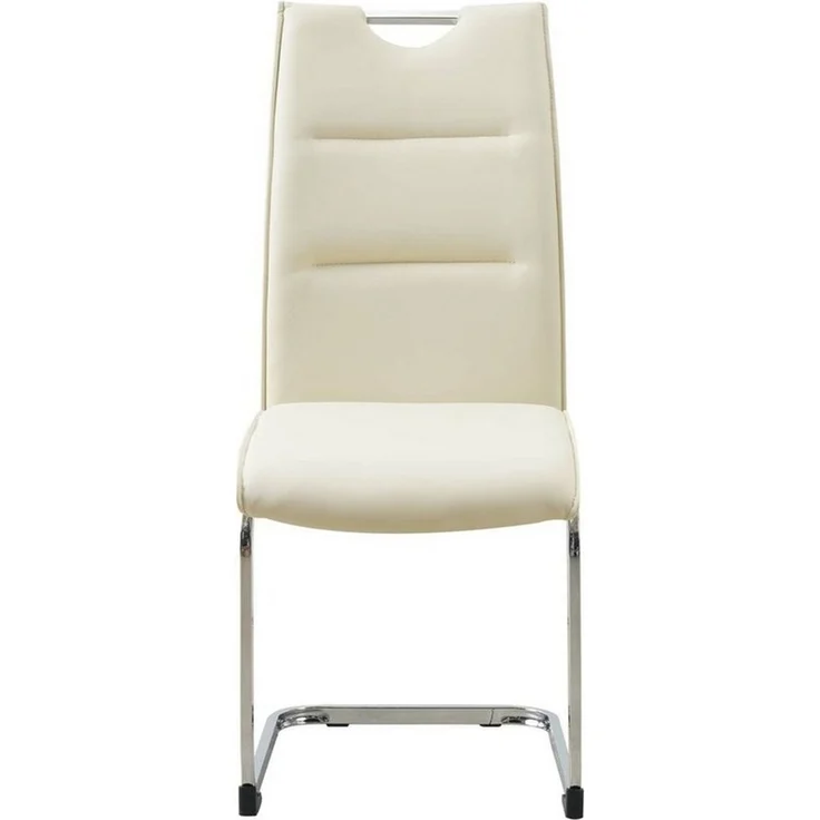 HTI-Line Freischwinger Schwingstuhl 4er Set PU creme DannyC (Set, 4 St), Freischwinger Esszimmerstuhl Kunstleder – Bild 2