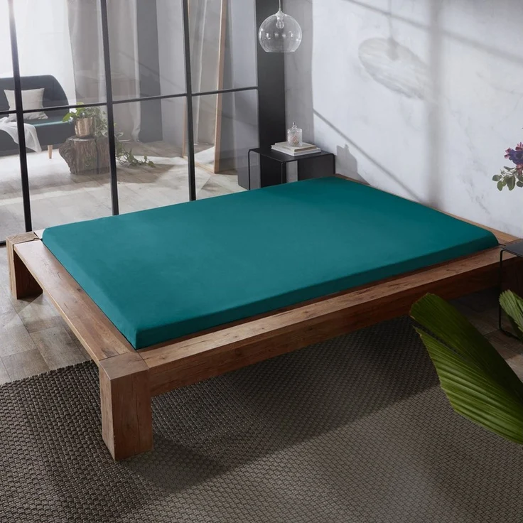 Erwin Müller Spannbettlaken Spannbettlaken "Landshut", Satin, Gummizug: Rundumgummi, (1 Stück), Uni – Bild 3