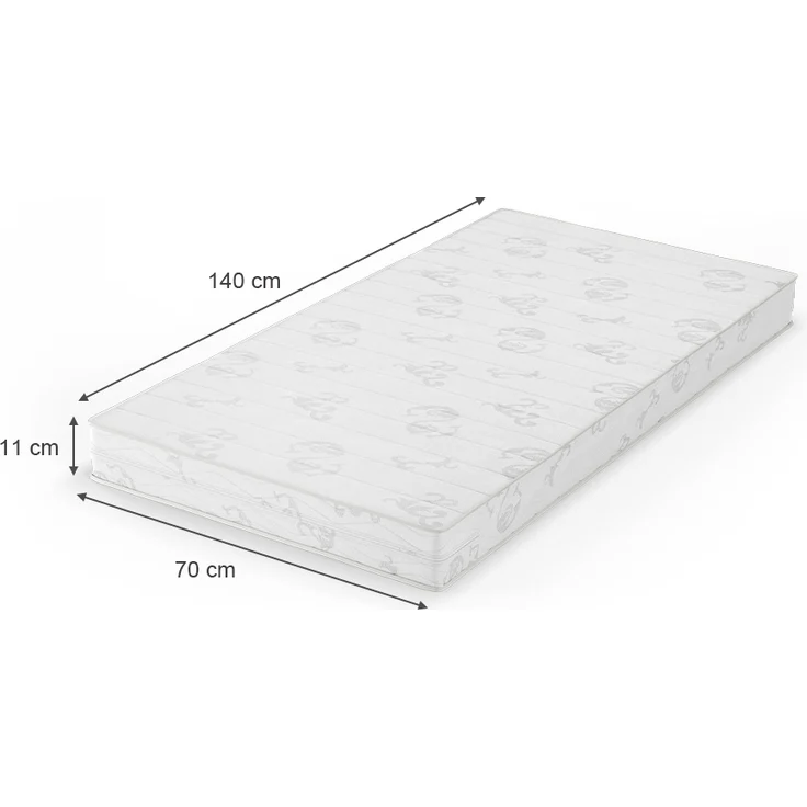 Kindermatratze Weiß 70 x 140 cm H2 Härtegrad Vitalispa – Bild 3