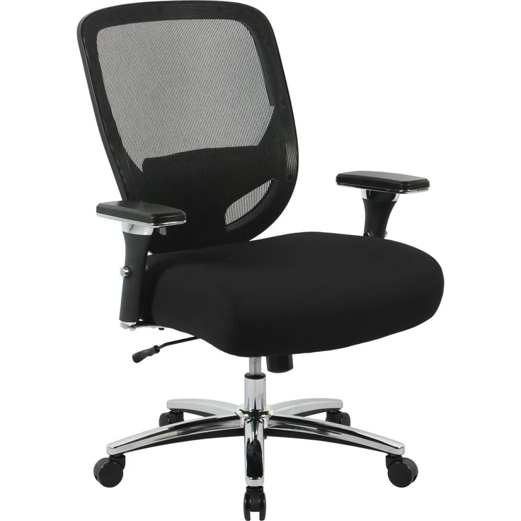 Venda 'MANFRED' Chefsessel, Stoff schwarz, 74 x 112 x 73 cm, 180 kg belastbar, mit Wippfunktion – Bild 1