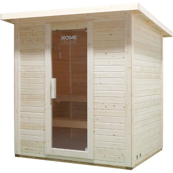 HOME DELUXE Saunahaus Outdoor TALO L - 221 x 217 cm für 4 Personen – Bild 8