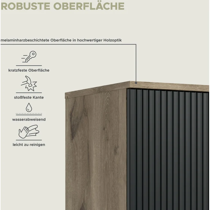 Chess Highboard in schwarz tiefzieh – Bild 9