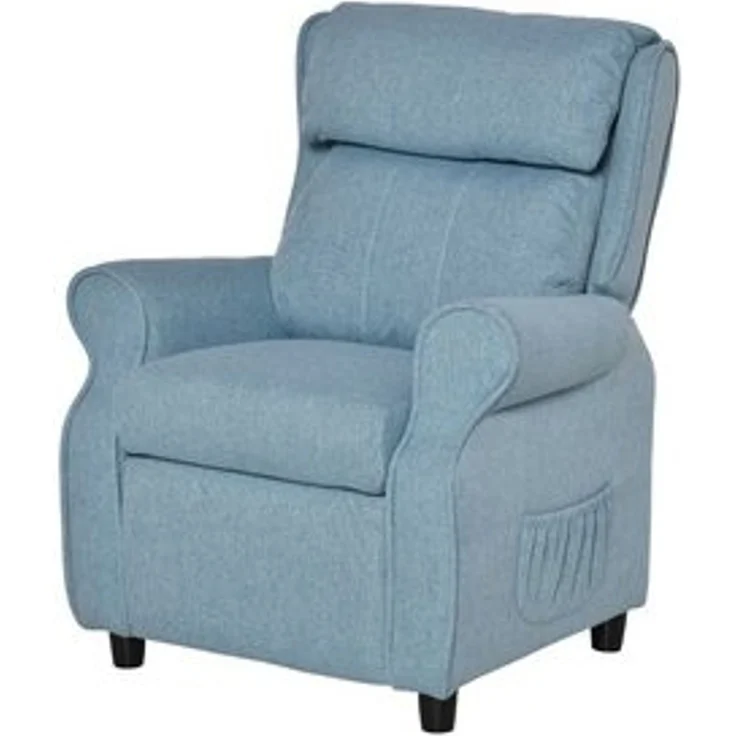 HOMCOM Sessel Kindersofa mit Fußstütze (Kindercouch, 1-St, Kindersessel), Blau 58 x 53 x 70 cm – Bild 6