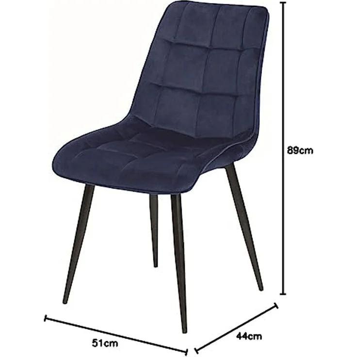 Selsey Polsterstuhl, Dunkelblau, 91 x 50 x 49, 5903025427706 – Bild 3