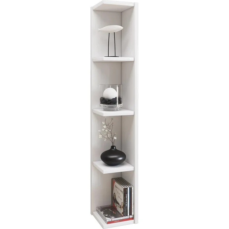VCM Standregal Honsa 902065 Weiß H. 97 x B. 15 x T. 17 cm
