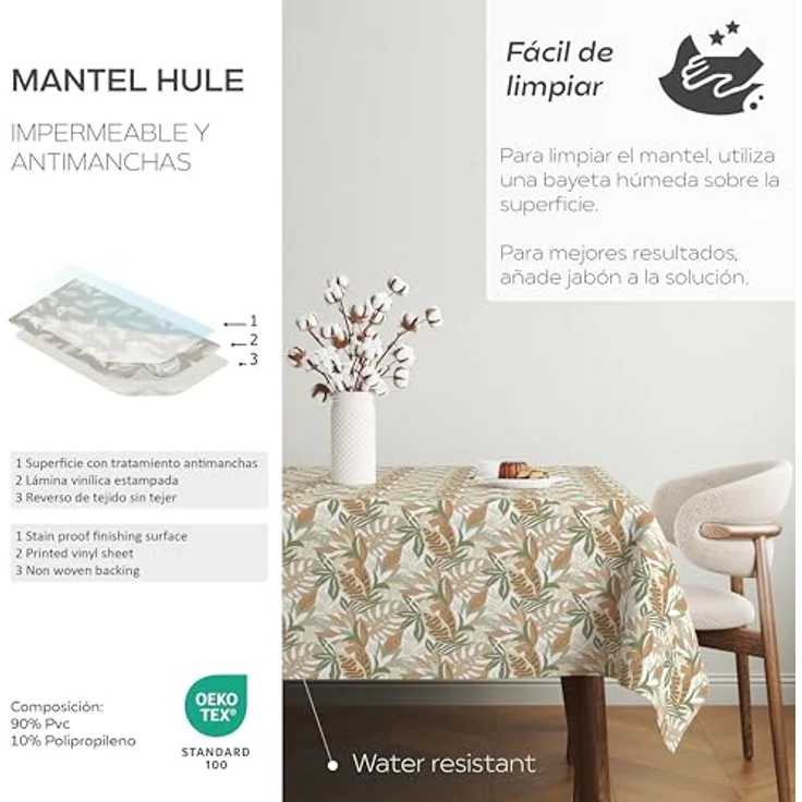 Martina Home Wachstuch-Tischdecke, wasserdicht, 100 x 140 cm, fleckabweisend, rechteckig – Bild 5