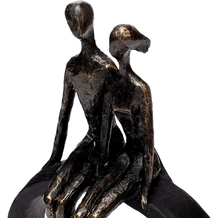 Dekofigur Liebespaar Paar Skulptur Love Statue Bronze Freundschaft – Bild 2