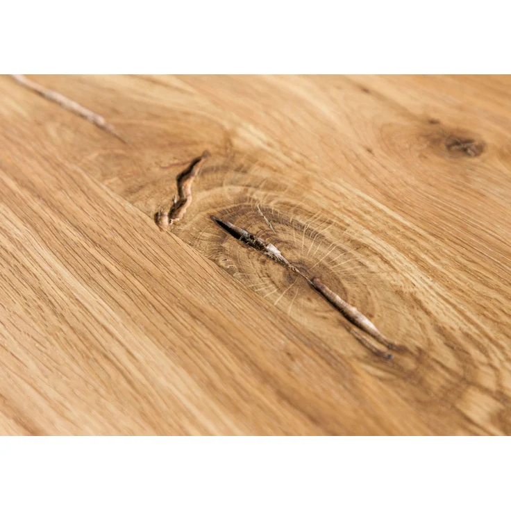 Lowboard Wildeiche 220x43x55 natur geölt / Glas weiß WIEN #107 – Bild 6