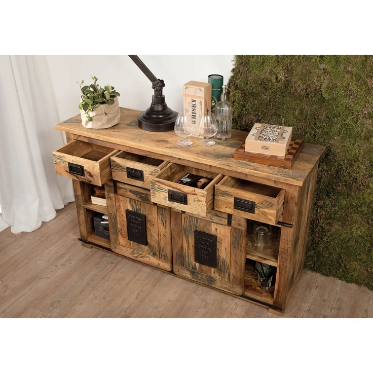 Sideboard Mango 150x45x90 natur lackiert RAILWAY #119 – Bild 4