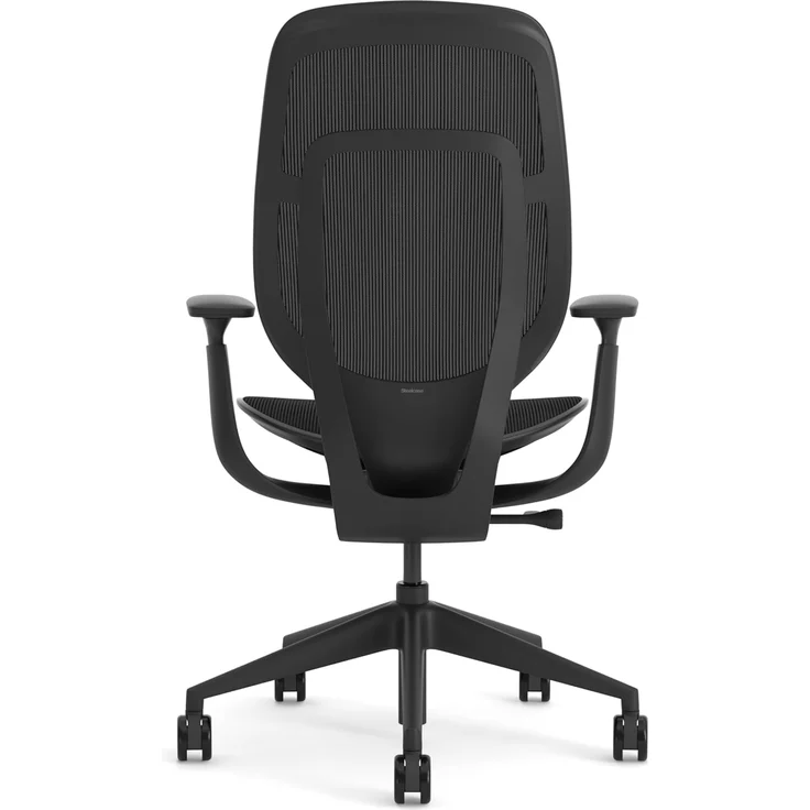 Karman Steelcase Ergonomischer Bürostuhl, höhenverstellbarer Stuhl mit Schwarz Bezug, 64.5 x 68 x 103 – Bild 5