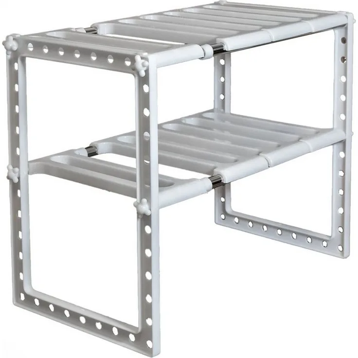 KVOTA Mehrzweckregal Verstellbares Küchenregal unter Spüle 50-70 cm 2-stufigesTeleskopregal