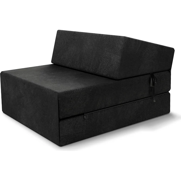 Futonsofa Klappmatratze SUZI Kaltschaum 70x200x14 cm TRINITY SCHWARZ – Bild 1
