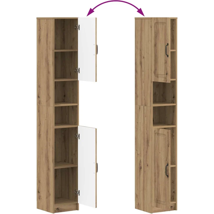 vidaXL 4-teiliges Badezimmer-Schrank-Set UTRECHT Artisan-Eiche 3417980 – Bild 10