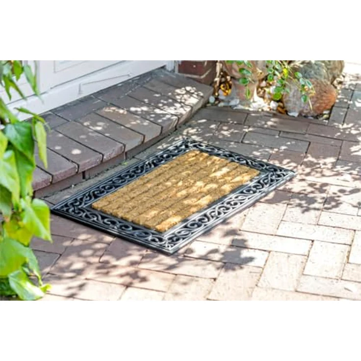Kai Wiechmann Fußmatte Premium Fußabtreter rechteckig 76 x 46 cm als Tür Schmutzfangmatte, rechteckig, antibakterieller und rutschfester Türvorleger – Bild 3