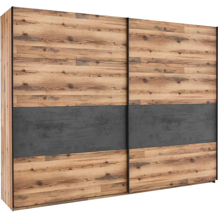 Schlafzimmer-Set >ALICANTE< (2-teilig) Alpine / Beton, Schrank 270x210x60, Bett 305,6x99,5x213,4 – Bild 4